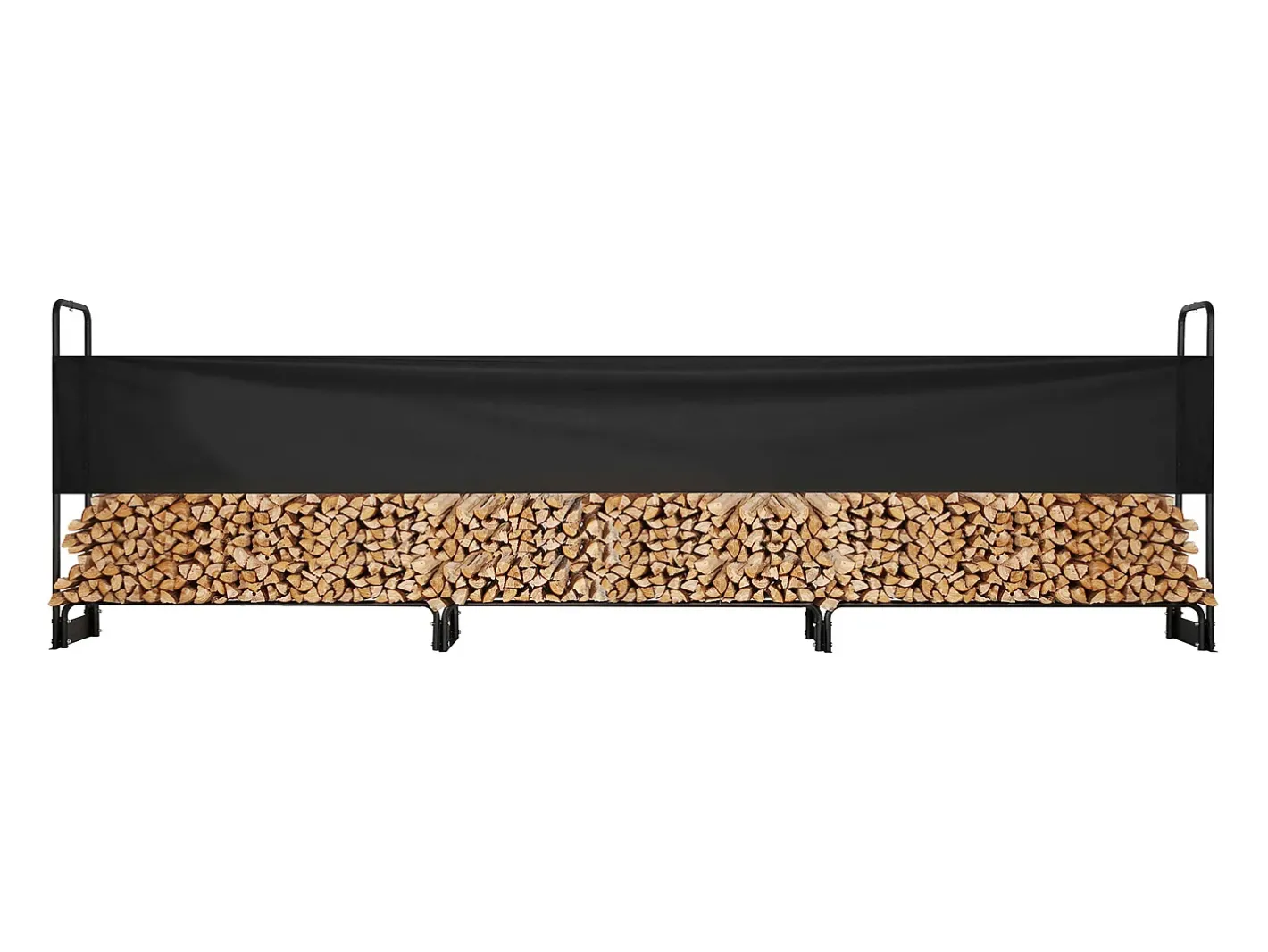 Suporte para Lenha Exterior de 12,7 Pés com Tampa SucceBuy, Suporte para Lenha 152" x 14,2" x 46,1" (Suporte para Lenha Exterior com Tampa)^ Discount