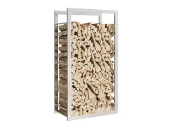 Acessórios De Arrumação*Suporte para lenha 50x28x94 cm aço inoxidável PT824063 Prateado