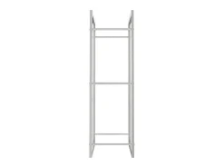 Acessórios De Arrumação*Suporte para lenha 50x28x94 cm aço inoxidável PT824063 Prateado