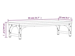 Suporte para monitor móvel de escritório 55 x 23 x 14 cm madeira industrializada marrom 02_0044893*Helloshop26 Outlet
