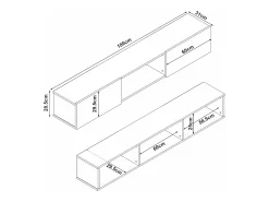 Suporte para TV 180 x 31 x 29,5 cm antracite 03_0007809*Helloshop26 Sale