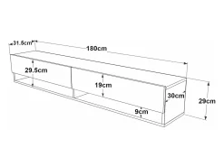 Suporte para TV com 2 portas 29,5 x 180 x 31,5 cm 03_0007777^Helloshop26