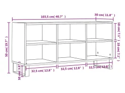 Suporte para TV multimídia prateleira para TV aparador armário para TV sala de jantar sala de estar quarto 103,5 x 30 x 50 cm madeira engenheirada branca 02_0025640^Helloshop26 New