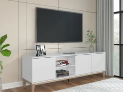 Suporte para TV Owen | com 2 compartimentos em efeito carvalho^Loft24 Outlet