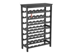 Acessórios De Arrumação|Acessório Vinho E Bar*Suporte para Vinhos, SucceBuy Suporte Modular em Bambu para 42 Garrafas, 7 Níveis, com Prateleira de Mesa para Exposição