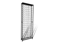 Acessórios De Arrumação|Acessório Vinho E Bar*Suporte vertical para garrafas de vinho, metal por 108 garrafas PT225222 Preto