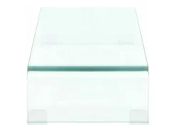Helloshop26 Móvel De Tv*Suporte/aparador de TV prático e de design elegante para monitor de 60 cm vidro 2502256 Transparente