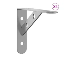 New Suportes prateleira 4pcs 15x2,5x11,5 cm aço inoxidável Prateleira