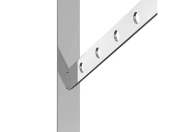 vidaxl Prateleira*Suportes prateleira 4pcs 23,5x2,5x15,5 cm aço inoxidável prata Prateado