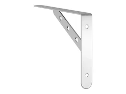 vidaxl Prateleira*Suportes prateleira 4pcs 23,5x2,5x15,5 cm aço inoxidável prata Prateado