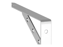 vidaxl Prateleira*Suportes prateleira 4pcs 23,5x2,5x15,5 cm aço inoxidável prata Prateado