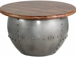 Loft24 Mesa De Centro*Swaran | Mesa de café 75 cm em madeira de manga castanha Metal Castanho