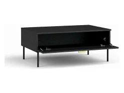 Table basse noire et poignée dorée avec clapet - Collection MONDO Mesa De Centro