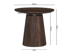 Table basse ronde collection MITCHEL en bois exotique de manguier brun diamètre 50 cm*Meublorama Discount