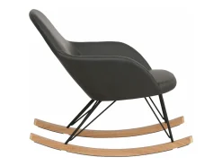 Tampa | Cadeira de Baloiço em PU Cinza^Loft24 Discount