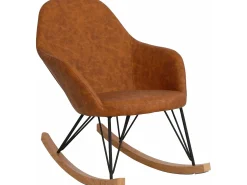 Tampa | Cadeira de Baloiço em PU Cognac^Loft24 Clearance