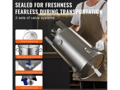 Acessório Vinho E Bar*Tanque de Fermentação, SucceBuy Kit de Tanque de Fermentação Doméstica de Aço Inoxidável de 30 L com Fermentador de Cerveja