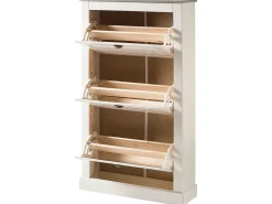 Loft24 Móvel De Arrumação|Sapateira*Toby | Sapateira com 3 abas em pinho cinzento Branco