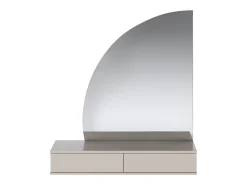 Toucador suspenso com espelho com LEDs 2 gavetas fosco - JINEZA^Vente-unique New