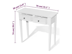 Toucador/mesa consola com duas gavetas Consola