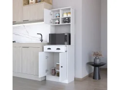 Armário de Cozinha para Micro-ondas Powell com 3 Portas, Puxadores e Gaveta^TuHome Online