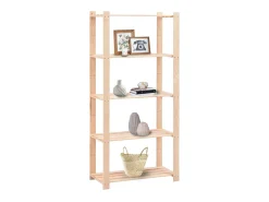 Unidade arrumação 5 prateleiras 80x38x170 cm pinho 250 kg PT116757* Outlet