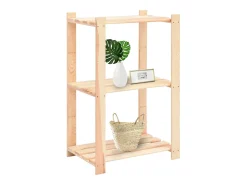 Unidade arrumação c/ 3 prateleiras 60x38x90 cm pinho 150 kg PT564686* Sale