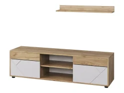 Vicco Móvel De Tv*Unidade de parede carvalho goldkraft/branco 139.8x35.4x38.9 berno Natural escuro