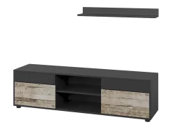 Vicco Móvel De Tv*Unidade de parede carvalho /areia 139.8x35.4x38.9 berno Preto