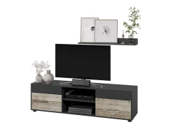 Vicco Móvel De Tv*Unidade de parede carvalho /areia 139.8x35.4x38.9 berno Preto
