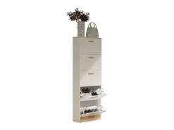 VCM Móvel De Arrumação|Sapateira*Madeira Prateleira Kipper Sapato Prateleira Sapato Sapato Tipper 5 Flaps Halom XL (Branco) Multicor