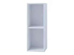 Wood CD DVD Shelf | Armazenamento | Dimensões A. 72 x L. 34 x P. 30 cm | Prateleira de Decoração | Estante - Mendas 2 Compartimentos (Branco)*VCM Clearance
