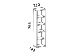 Wood CD DVD Shelf | Estante | Armazenamento | Dimensões A. 77 x L. 21 x P. 14 cm | Stand Shelf - Rasato L (Branco)*VCM Clearance