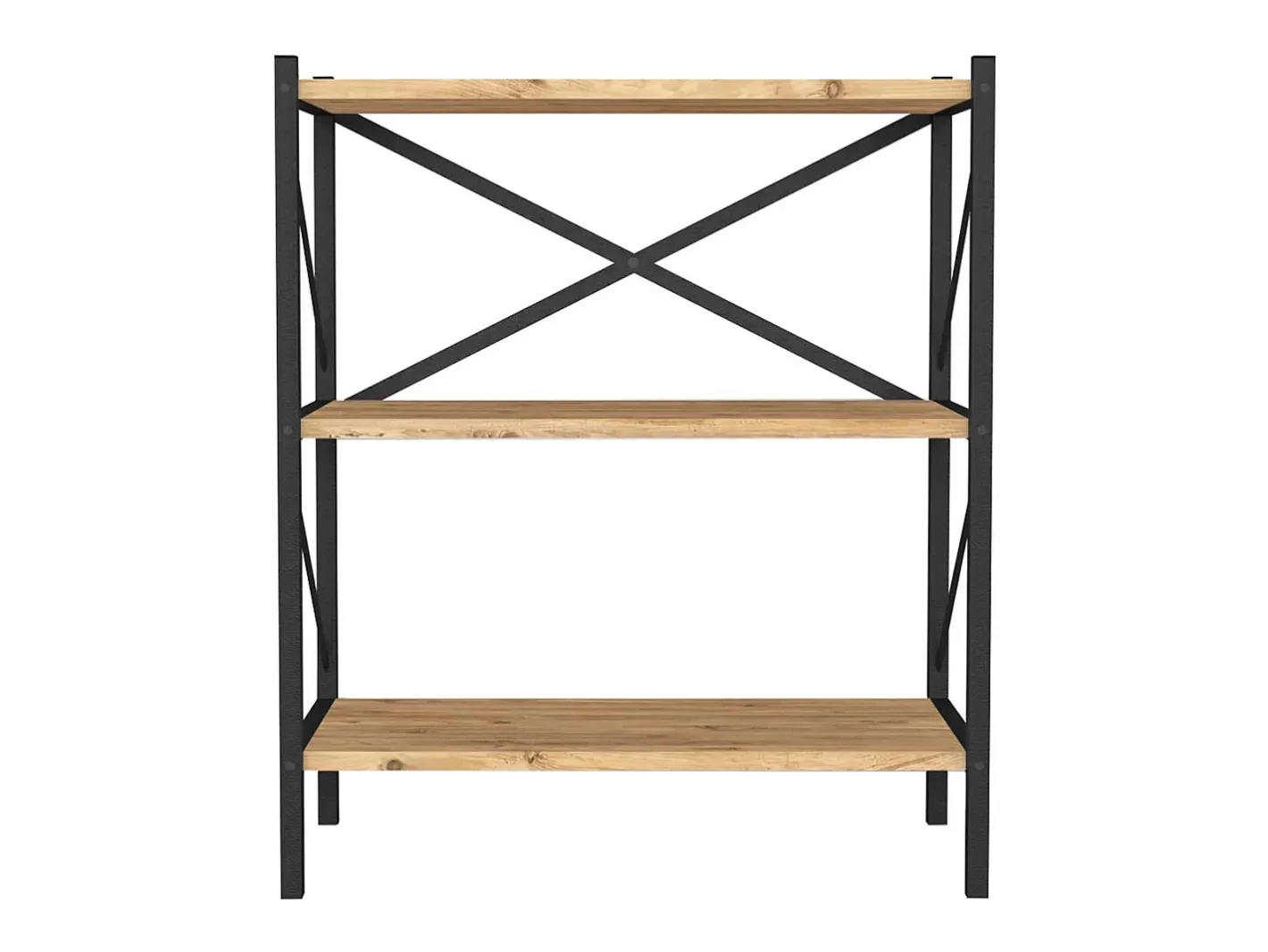 Sale Wood Metal Storage Stand Shelf Bookshelf Decoração Livros Stand Shelf Insasi 2 (carvalho de mel) Biblioteca