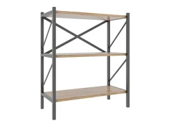 Sale Wood Metal Storage Stand Shelf Bookshelf Decoração Livros Stand Shelf Insasi 2 (carvalho de mel) Biblioteca
