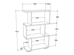 Wood Room Divider Stand Shelf Bookshelf Decoração Livros Stand Shelf Palusa M (Sonoma Oak)*VCM Hot