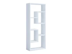 Wood Storage | Bookcase | Dimensões A. 92 x L. 36 x P. 15 cm | Prateleira de mídia | divisória de quarto chique | Prateleira de suporte - Vilo (Branco)*VCM Discount