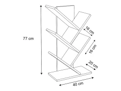 Wood Storage Stand Shelf Bookshelf Decoração Livros Stand Shelf Nulis L (Anthracite)*VCM Online