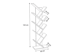 Wood Storage Stand Shelf Bookshelf Decoração Livros Stand Shelf Nulis XL (Antracite)*VCM Best
