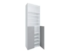 XL Madeira Grande Sapato Gabinete Prateleira Grandes Botas BoardFurniture Lona 10 Compartimentos (Branco / Cinza)^VCM Hot
