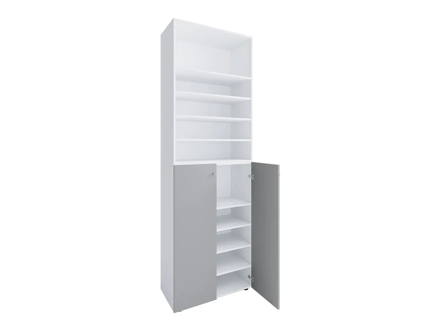 XL Madeira Grande Sapato Gabinete Prateleira Grandes Botas BoardFurniture Lona 10 Compartimentos (Branco / Cinza)^VCM Hot