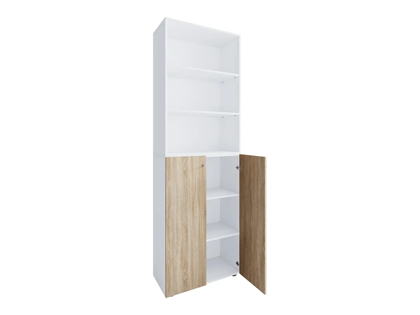 XL Madeira Grande Sapato Gabinete Prateleira Grandes Botas Móveis de Piso Lona 6 Compartimentos (Branco / Sonoma Carvalho)*VCM Hot