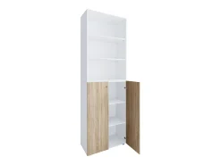 XL Madeira Grande Sapato Gabinete Prateleira Grandes Botas Móveis de Piso Lona 6 Compartimentos (Branco / Sonoma Carvalho)*VCM Hot