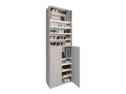 XL Madeira Grande Sapato Gabinete Prateleira Grandes Botas BoardFurniture Lona 10 Compartimentos (Cinza)^VCM Sale