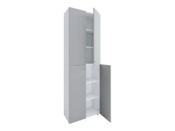 VCM Móvel De Arrumação|Sapateira*XL Madeira Grande Sapato Gabinete Prateleira Botas Grandes BoardFurniture Lona 6 Compartments Turning Doors (Branco / Cinza) Multicor