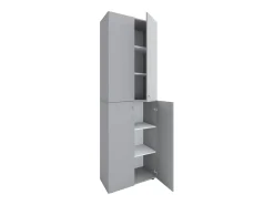XL Madeira Grande Sapato Gabinete Prateleira Grandes Botas Mobiliário de Piso Lona 6 Compartimentos Turning Doors (Cinza)*VCM Discount