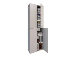 XL Madeira Grande Sapato Gabinete Prateleira Grandes Botas Mobiliário de Piso Lona 6 Compartimentos Turning Doors (Cinza)*VCM Discount