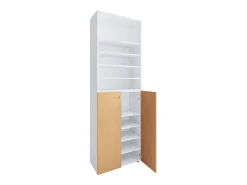 XL Madeira Grande Sapato Gabinete Prateleira Botas Grandes BoardFurniture Lona 10 compartimentos (Branco / Faia)^VCM Online
