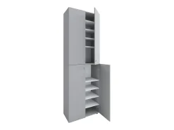 VCM Móvel De Arrumação|Sapateira*XL Madeira Grande Sapato Gabinete Prateleira Botas Grandes BoardFurniture Lona 10 Compartments Turning Doors (Cinza) Multicor