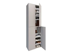 VCM Móvel De Arrumação|Sapateira*XL Madeira Grande Sapato Gabinete Prateleira Botas Grandes BoardFurniture Lona 10 Compartments Turning Doors (Cinza) Multicor